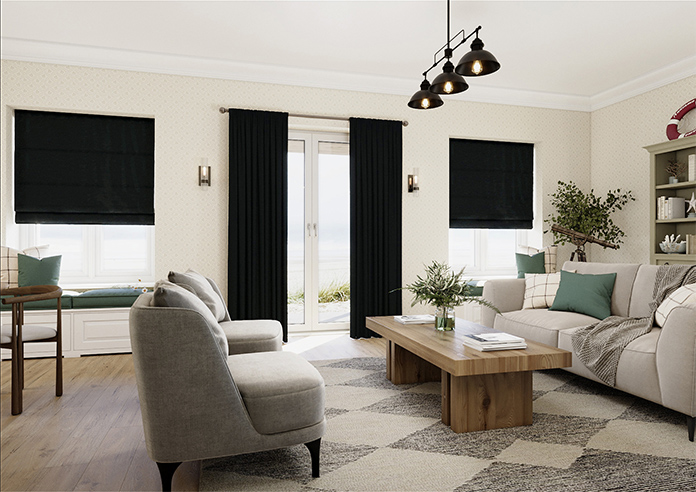 Tussah, Anthracite - Roman Blind - Image 7